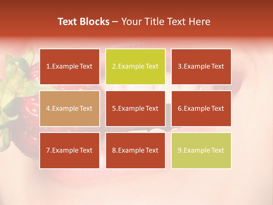 Beautiful Lips Holding A Strawberry PowerPoint Template