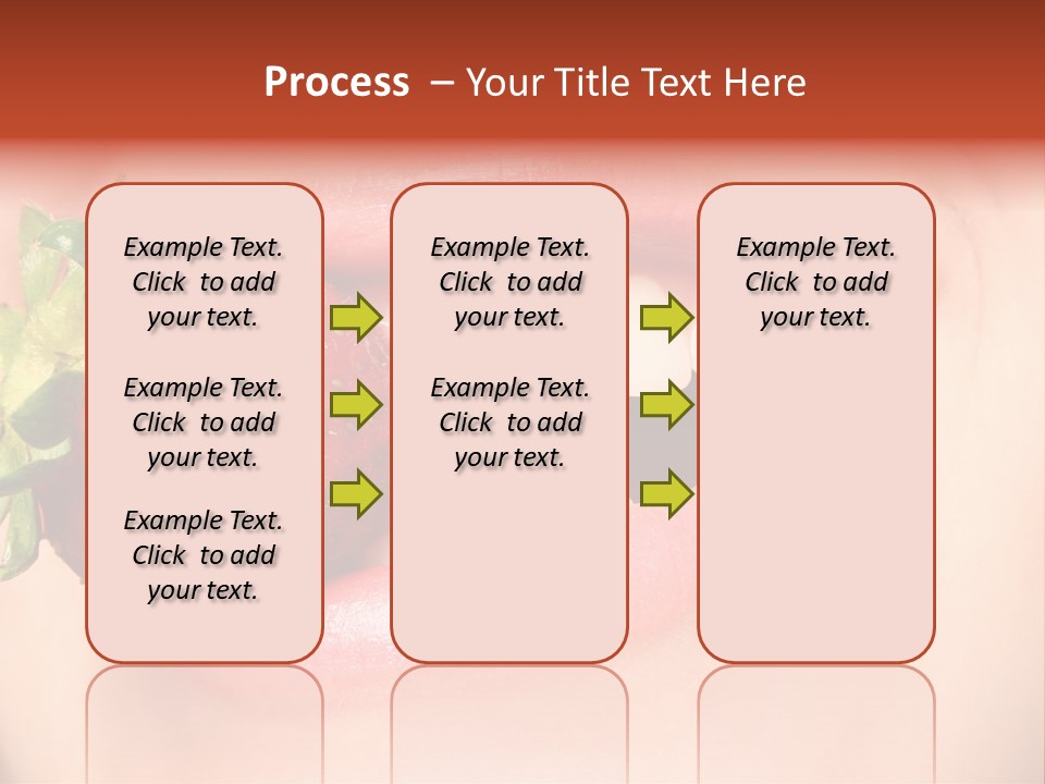Beautiful Lips Holding A Strawberry PowerPoint Template