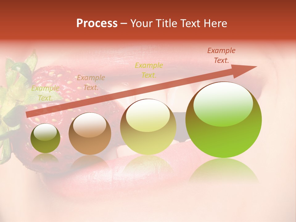 Beautiful Lips Holding A Strawberry PowerPoint Template