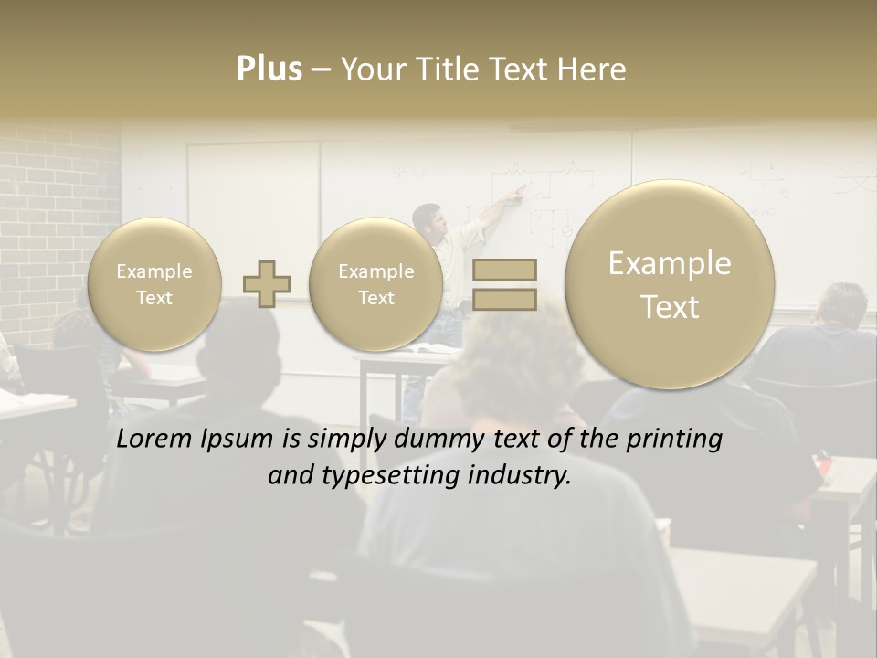 An  Education Teacher Pointing To An Electrical Circuit On The Board. Focus On The Diagram Of The Circuit. PowerPoint Template