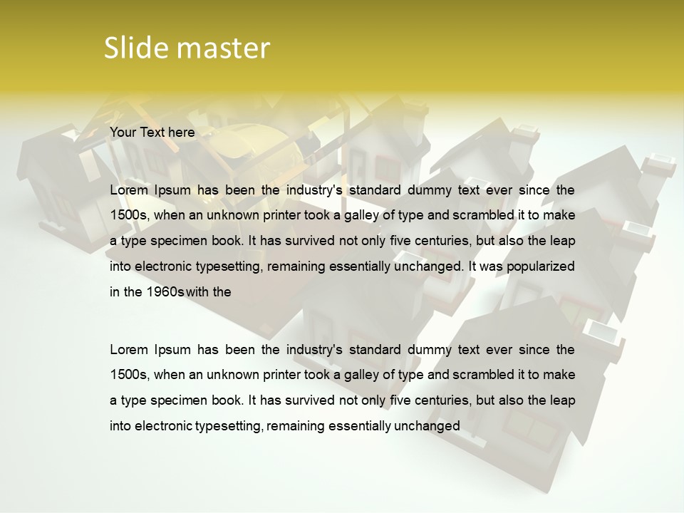 Transparent House With Surprise Money-Box PowerPoint Template