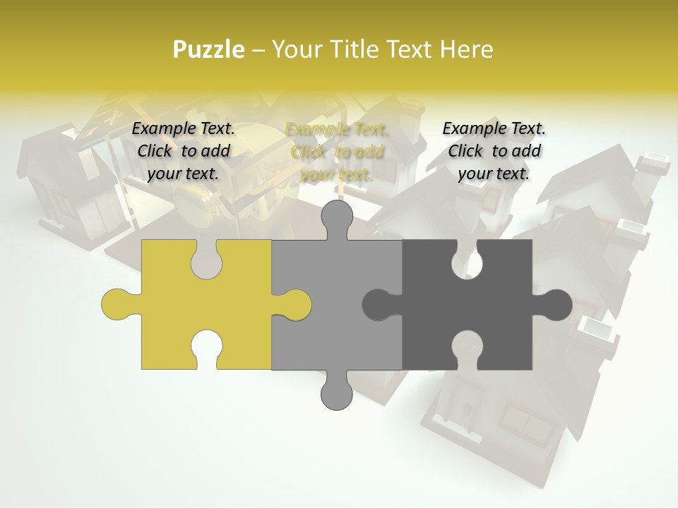 Transparent House With Surprise Money-Box PowerPoint Template