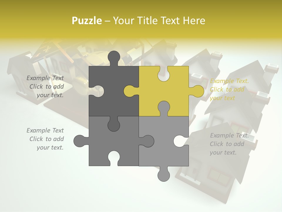 Transparent House With Surprise Money-Box PowerPoint Template