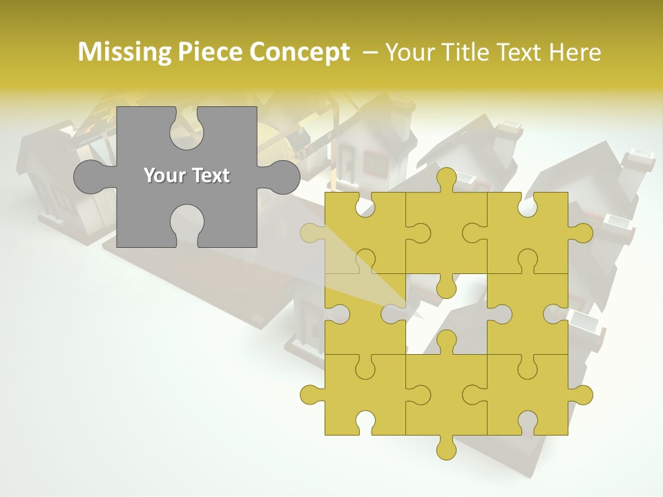 Transparent House With Surprise Money-Box PowerPoint Template