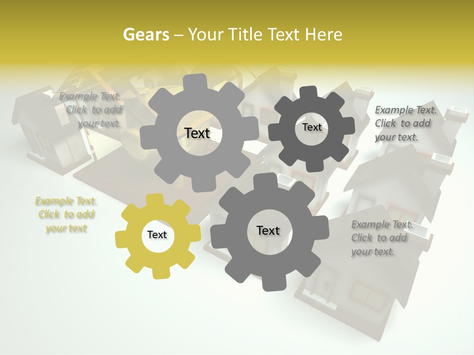 Transparent House With Surprise Money-Box PowerPoint Template