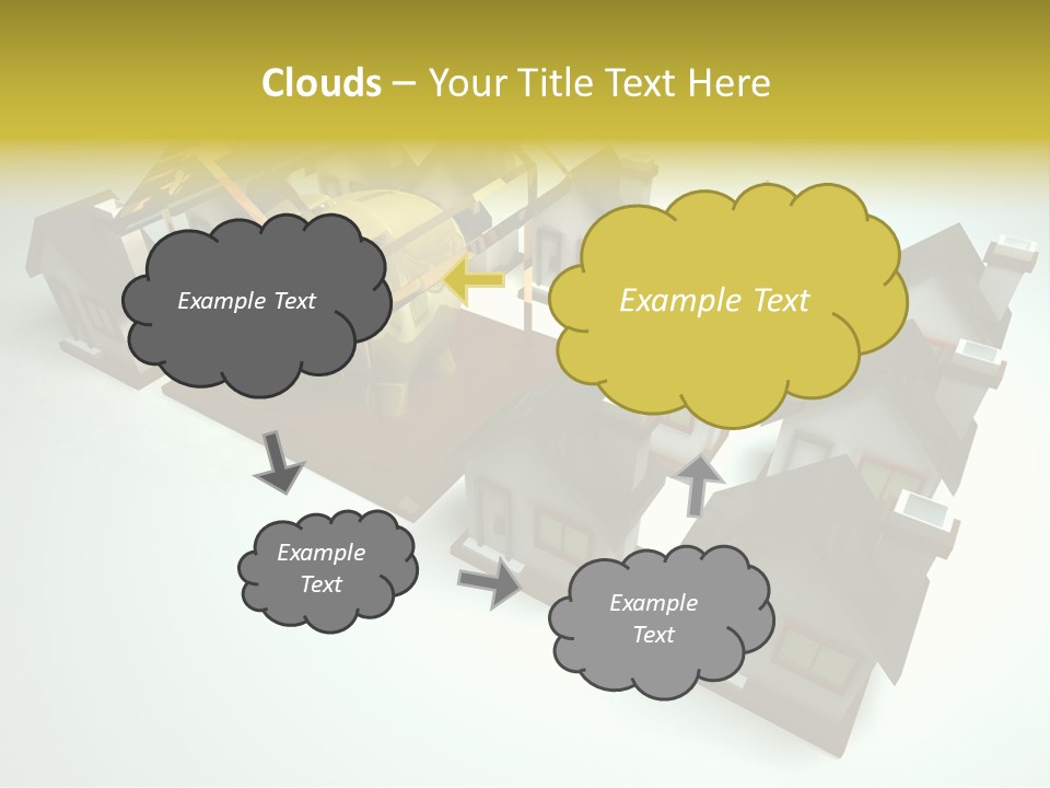 Transparent House With Surprise Money-Box PowerPoint Template