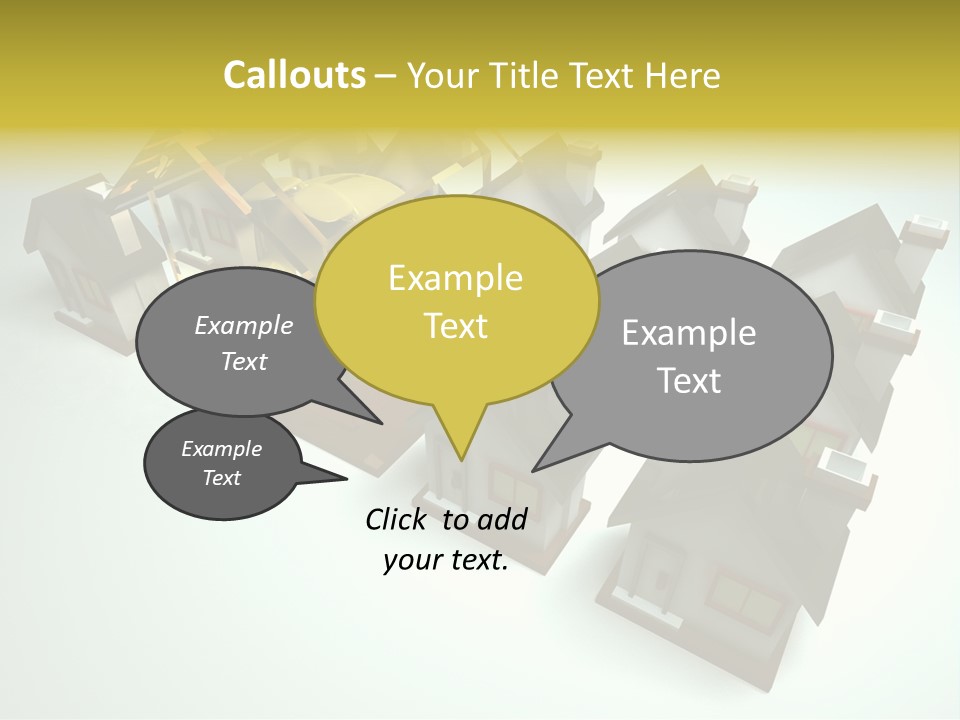 Transparent House With Surprise Money-Box PowerPoint Template