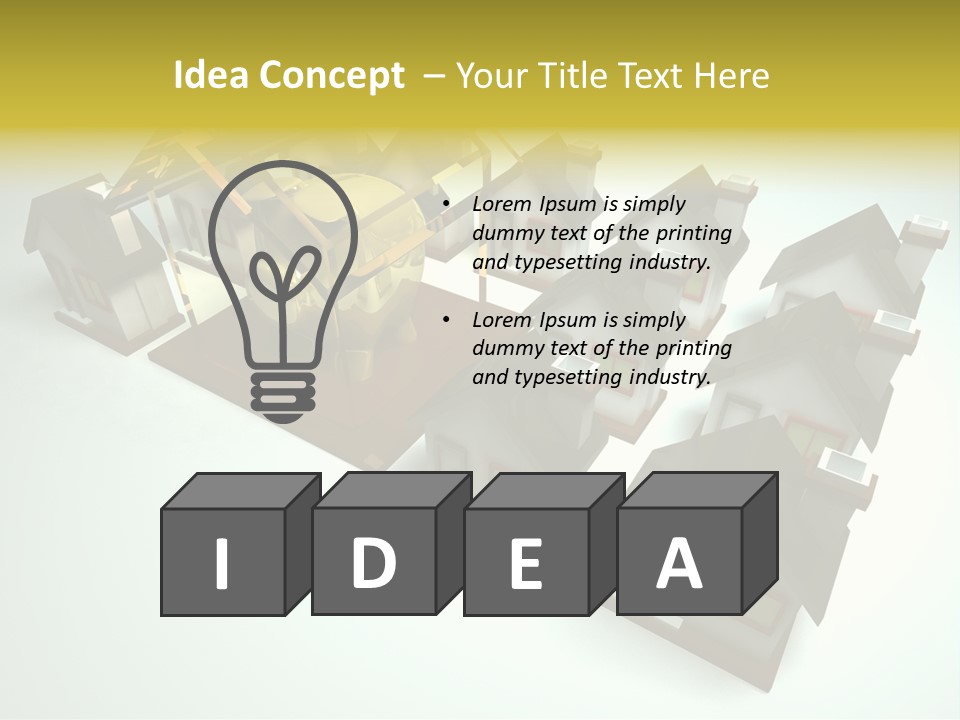 Transparent House With Surprise Money-Box PowerPoint Template