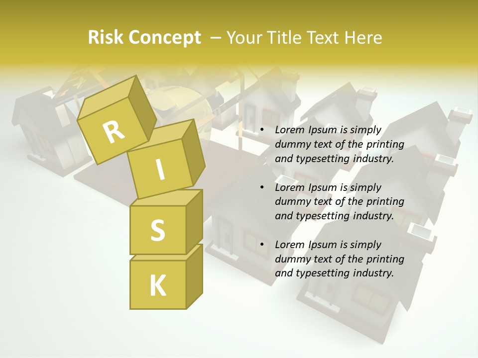 Transparent House With Surprise Money-Box PowerPoint Template