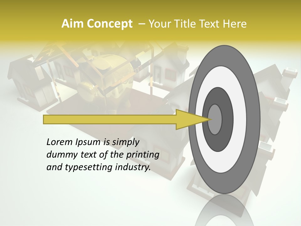 Transparent House With Surprise Money-Box PowerPoint Template