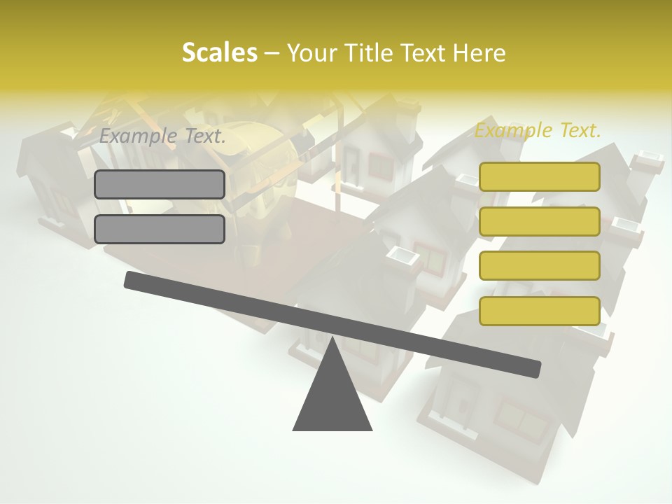 Transparent House With Surprise Money-Box PowerPoint Template