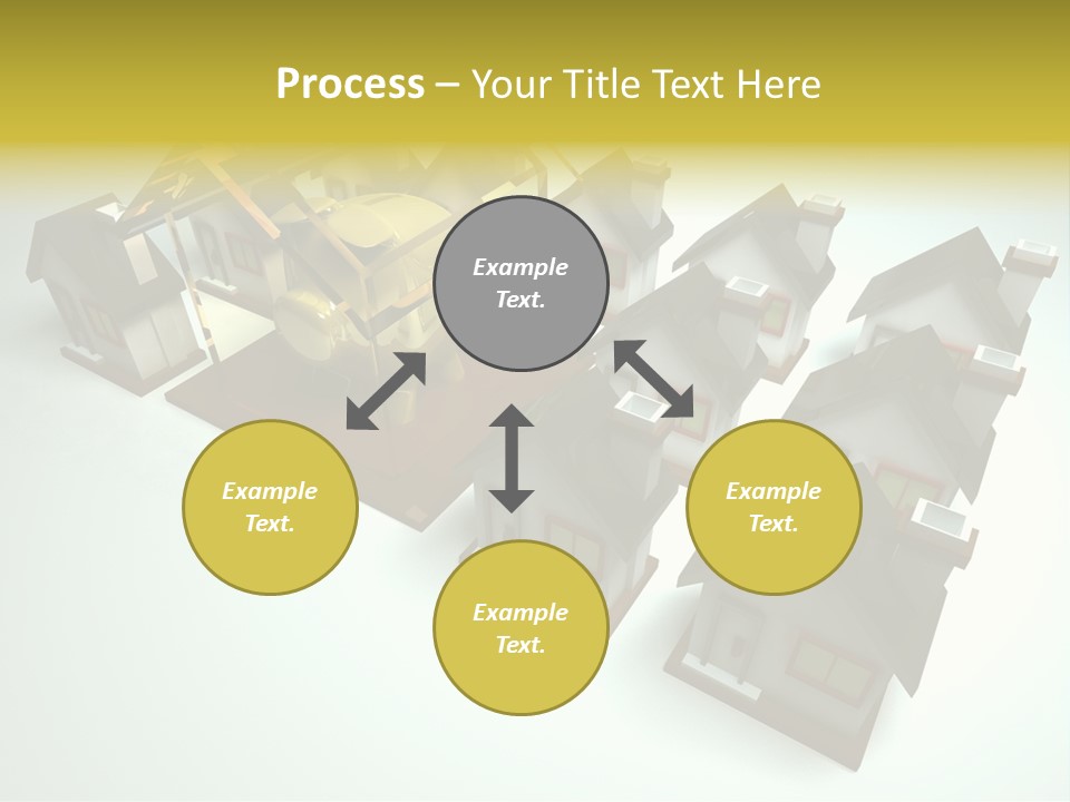 Transparent House With Surprise Money-Box PowerPoint Template