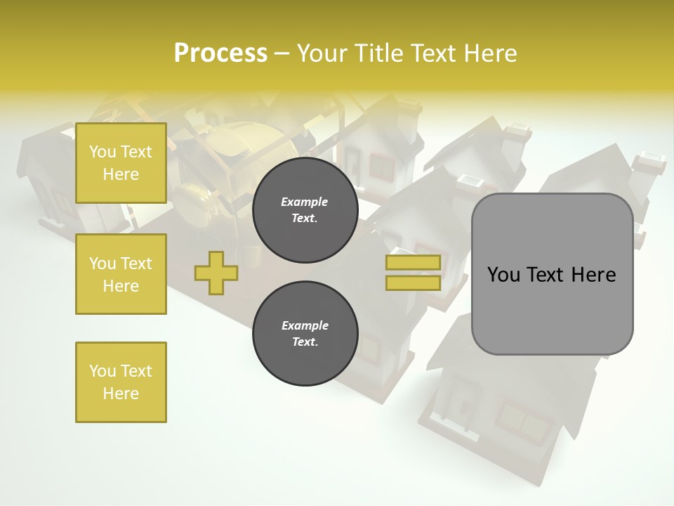 Transparent House With Surprise Money-Box PowerPoint Template