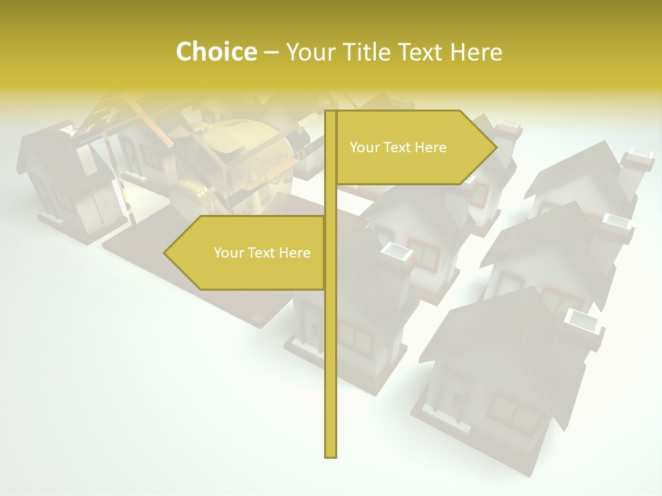 Transparent House With Surprise Money-Box PowerPoint Template