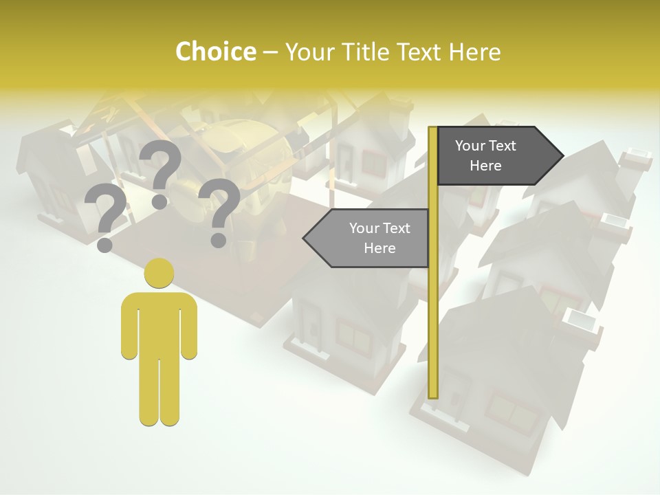 Transparent House With Surprise Money-Box PowerPoint Template