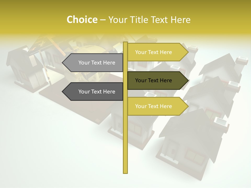 Transparent House With Surprise Money-Box PowerPoint Template
