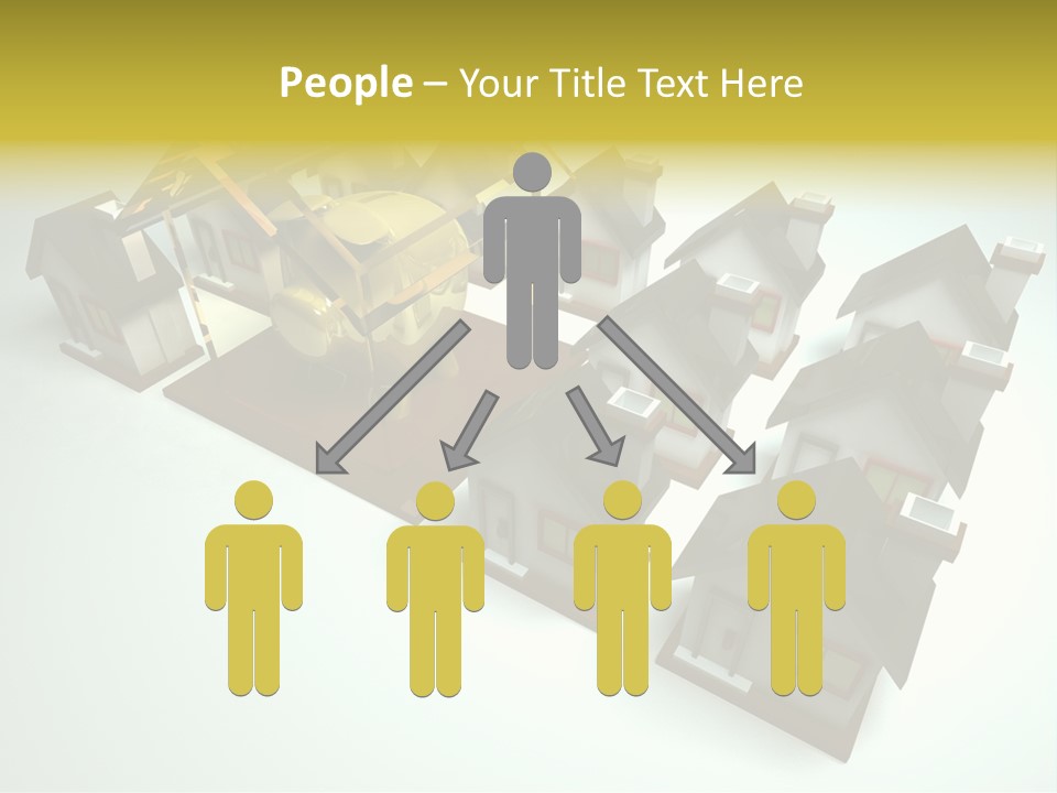 Transparent House With Surprise Money-Box PowerPoint Template