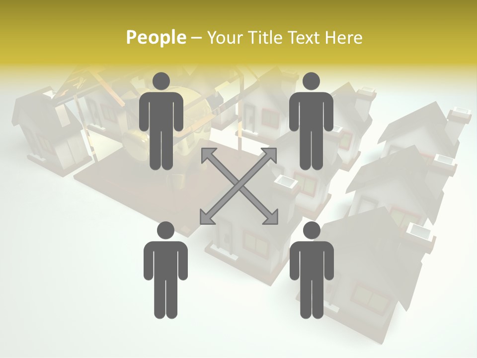 Transparent House With Surprise Money-Box PowerPoint Template