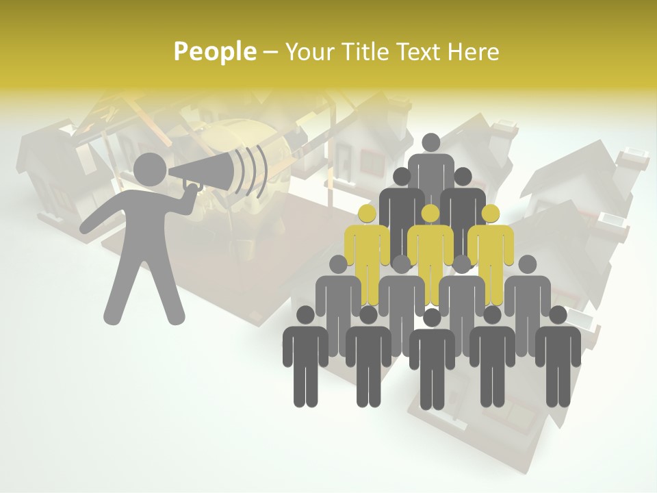 Transparent House With Surprise Money-Box PowerPoint Template