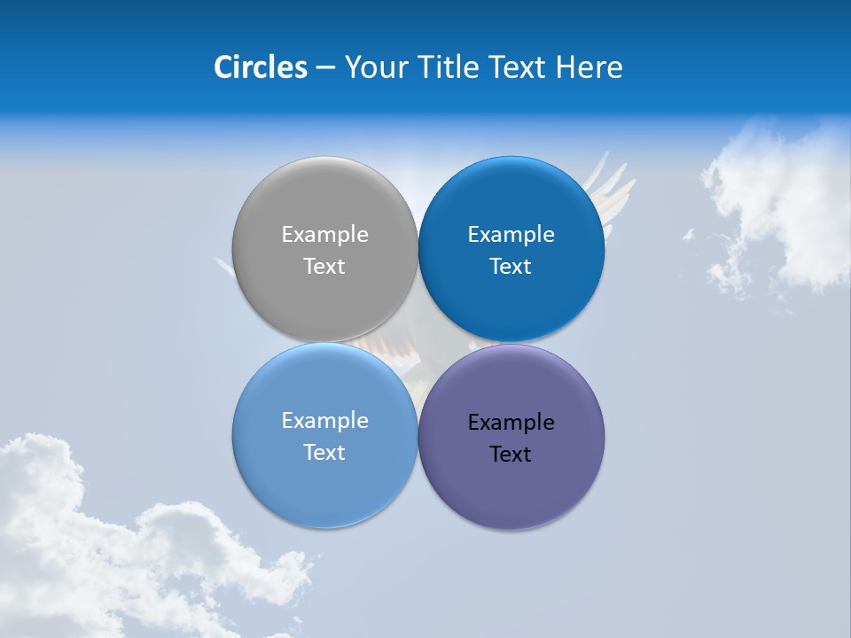 Dove In The Air With Wings Wide Open In-Front Of The Sun PowerPoint Template