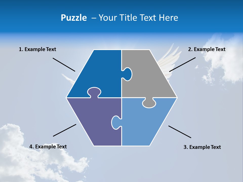 Dove In The Air With Wings Wide Open In-Front Of The Sun PowerPoint Template