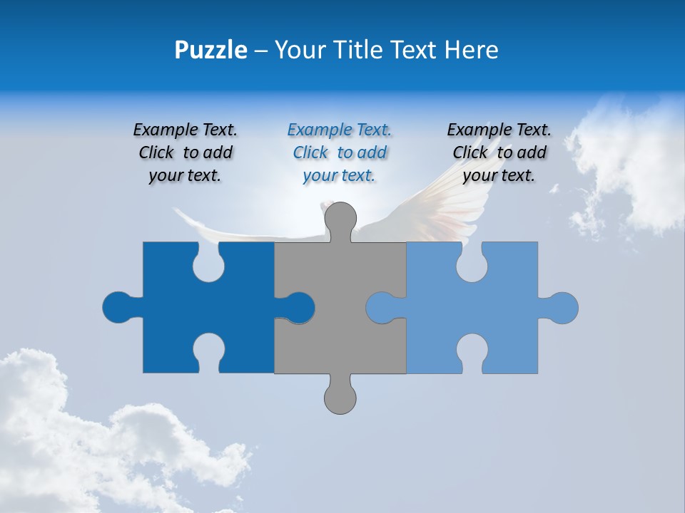 Dove In The Air With Wings Wide Open In-Front Of The Sun PowerPoint Template