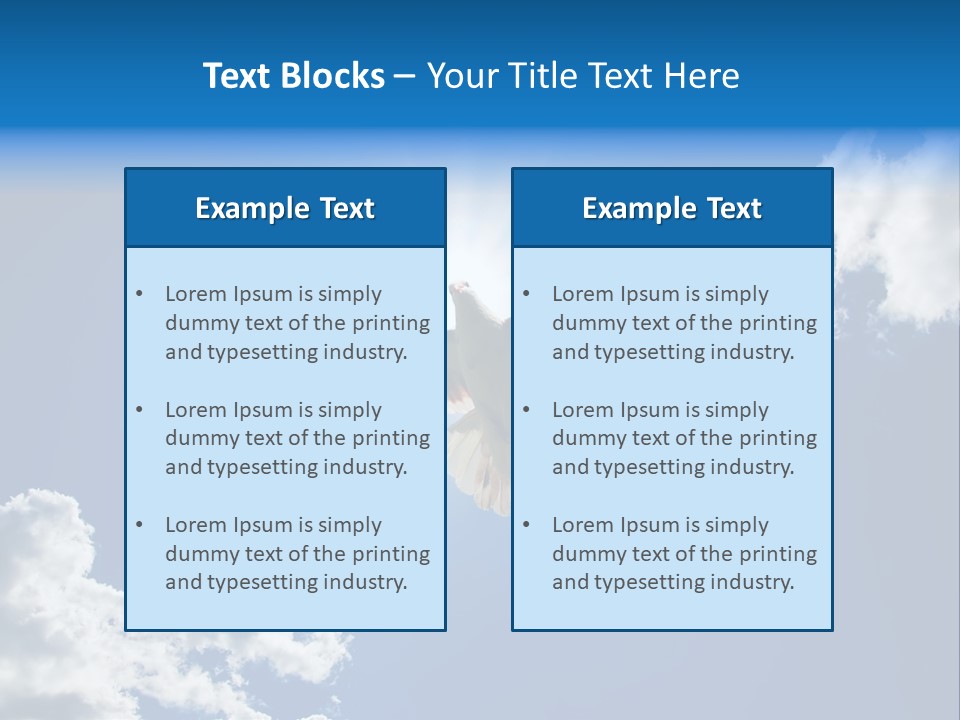 Dove In The Air With Wings Wide Open In-Front Of The Sun PowerPoint Template