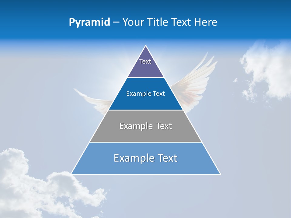 Dove In The Air With Wings Wide Open In-Front Of The Sun PowerPoint Template