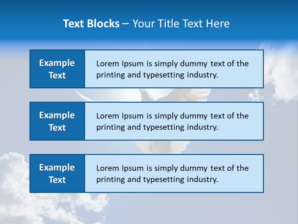 Dove In The Air With Wings Wide Open In-Front Of The Sun PowerPoint Template