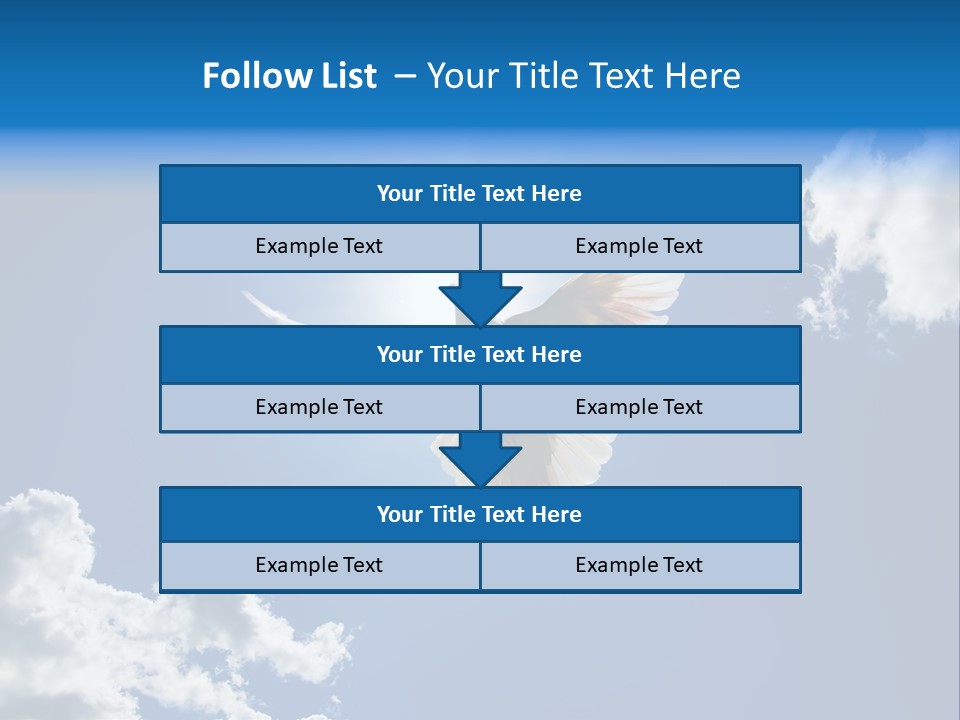 Dove In The Air With Wings Wide Open In-Front Of The Sun PowerPoint Template