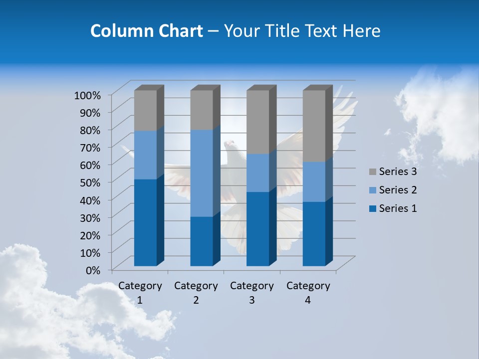 Dove In The Air With Wings Wide Open In-Front Of The Sun PowerPoint Template