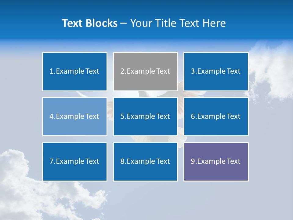 Dove In The Air With Wings Wide Open In-Front Of The Sun PowerPoint Template