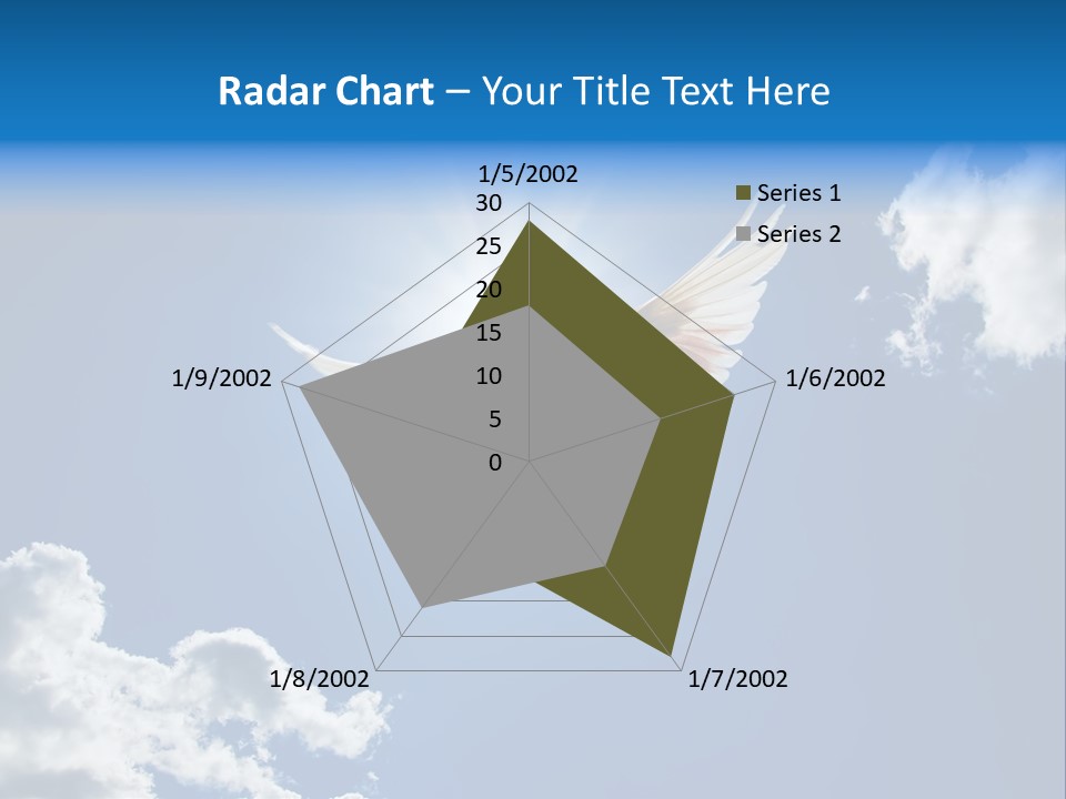 Dove In The Air With Wings Wide Open In-Front Of The Sun PowerPoint Template