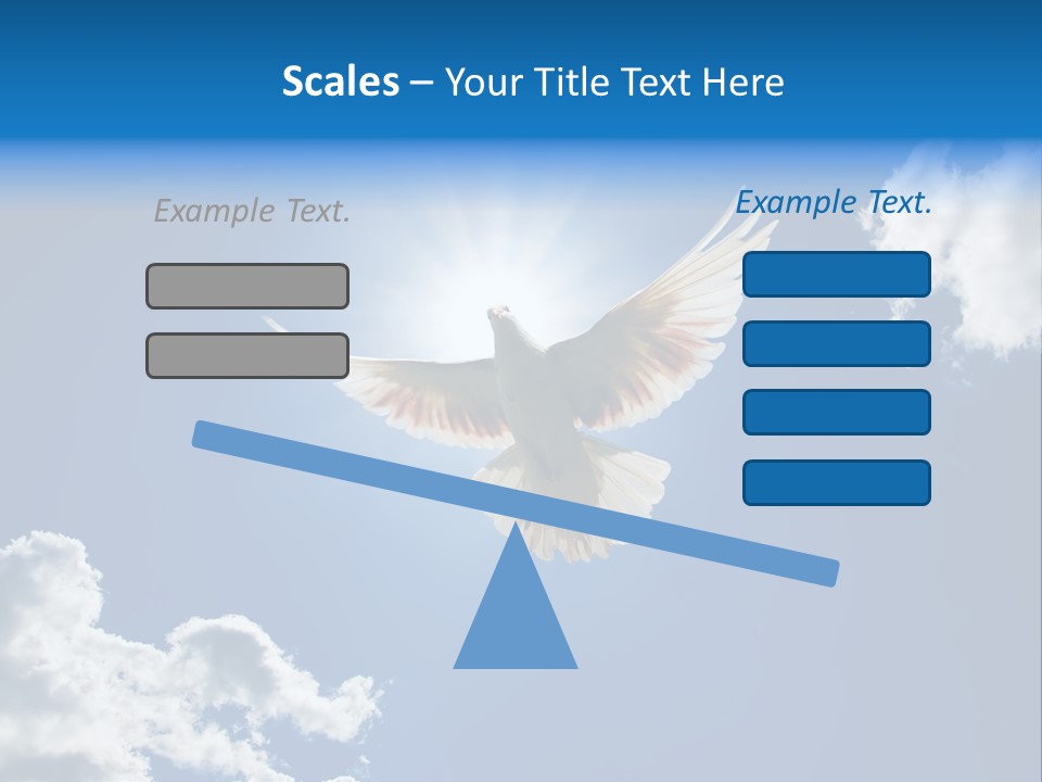 Dove In The Air With Wings Wide Open In-Front Of The Sun PowerPoint Template