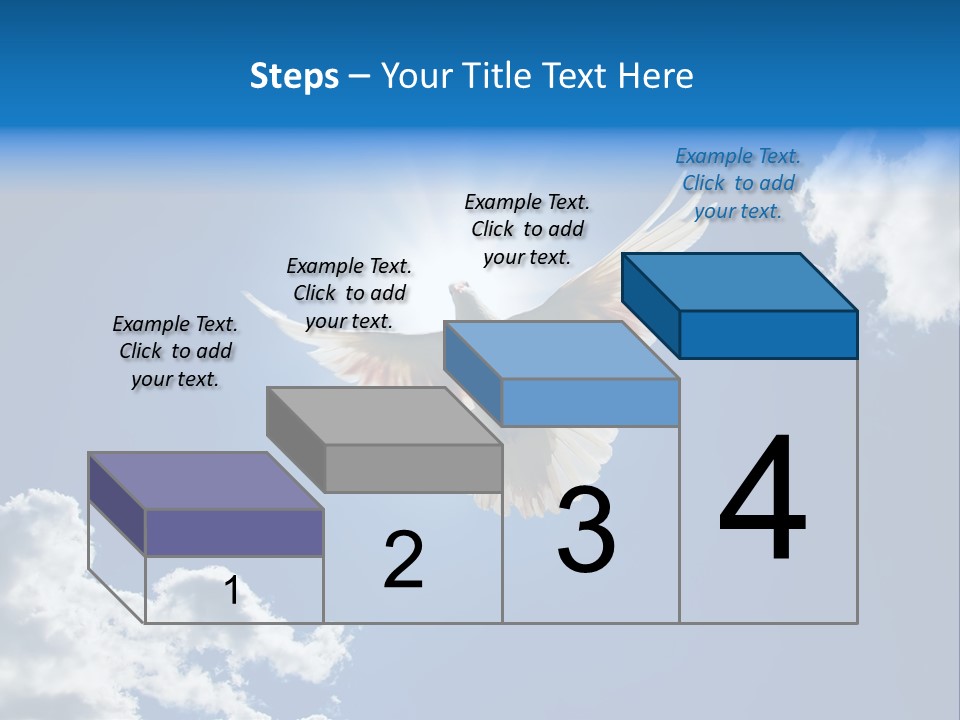 Dove In The Air With Wings Wide Open In-Front Of The Sun PowerPoint Template
