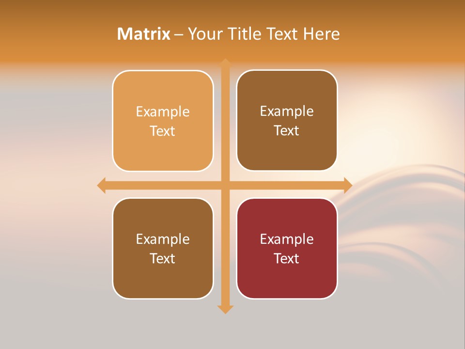 A Brown And Black Background With Waves PowerPoint Template