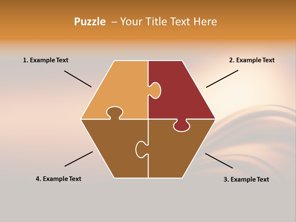 A Brown And Black Background With Waves PowerPoint Template