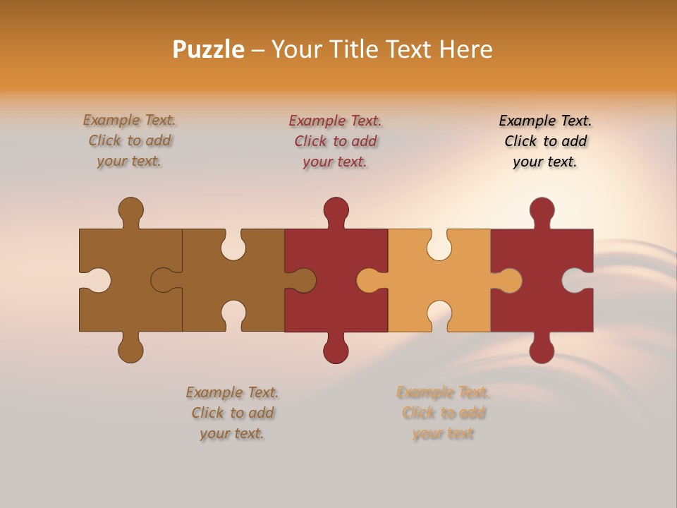 A Brown And Black Background With Waves PowerPoint Template