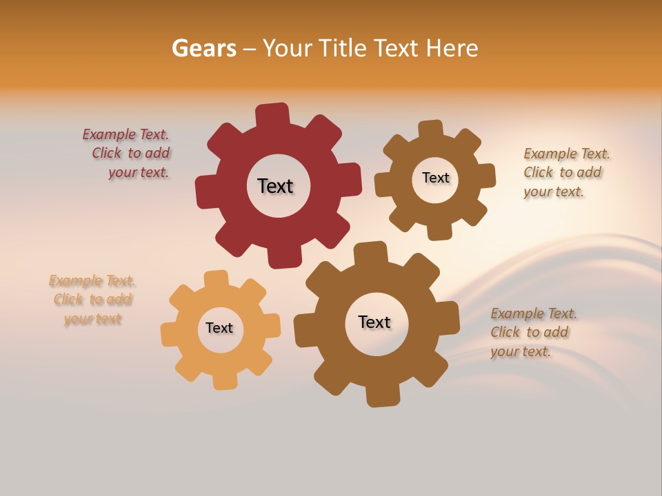 A Brown And Black Background With Waves PowerPoint Template