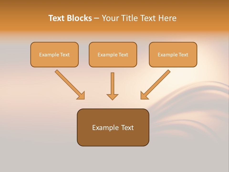 A Brown And Black Background With Waves PowerPoint Template