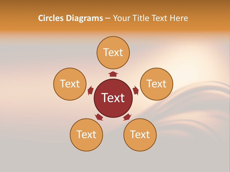 A Brown And Black Background With Waves PowerPoint Template