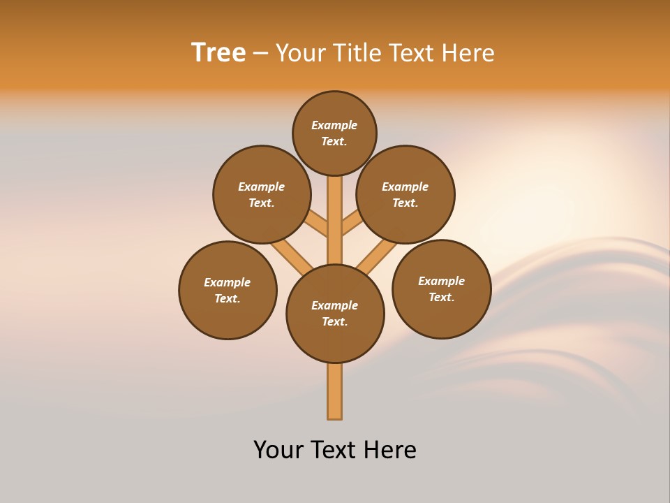 A Brown And Black Background With Waves PowerPoint Template