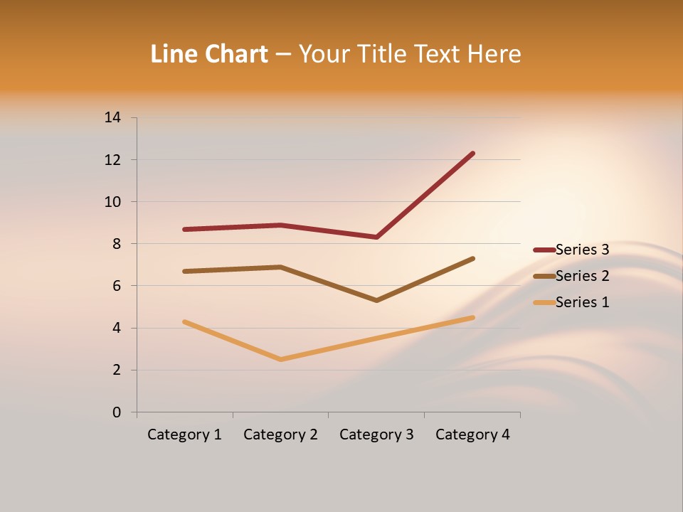 A Brown And Black Background With Waves PowerPoint Template