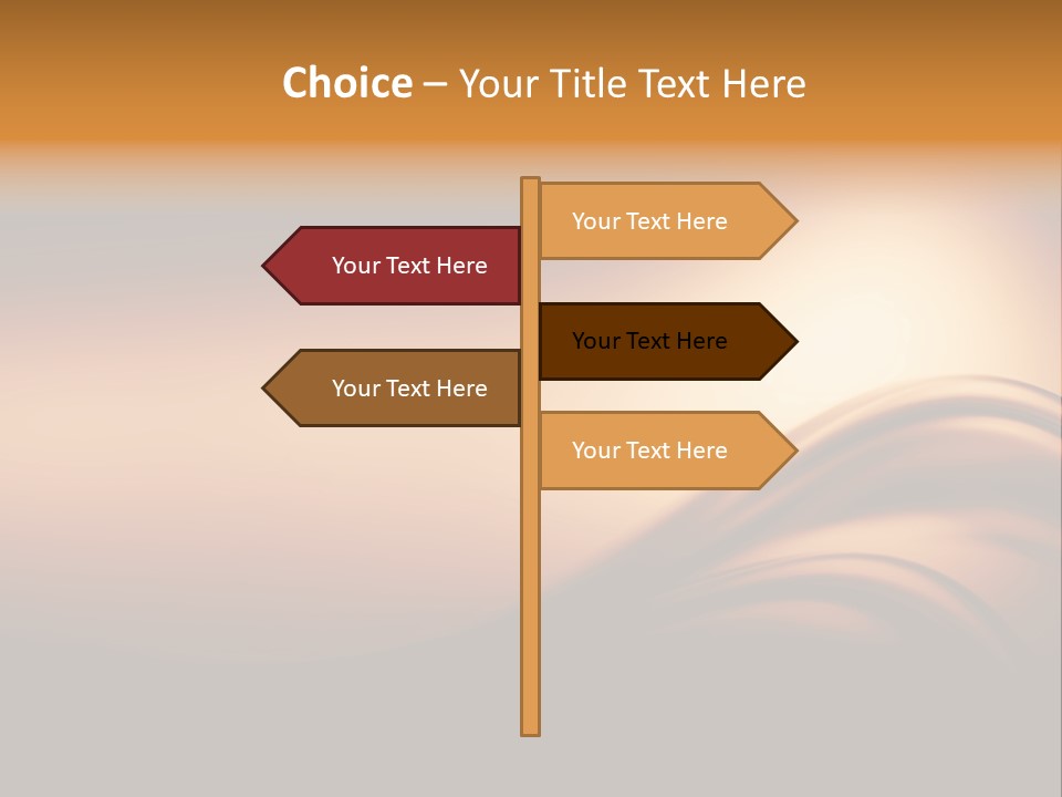 A Brown And Black Background With Waves PowerPoint Template