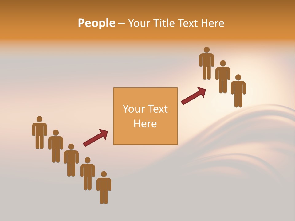 A Brown And Black Background With Waves PowerPoint Template