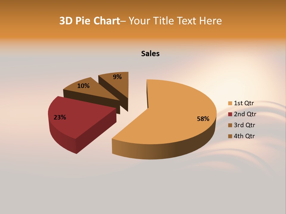 A Brown And Black Background With Waves PowerPoint Template