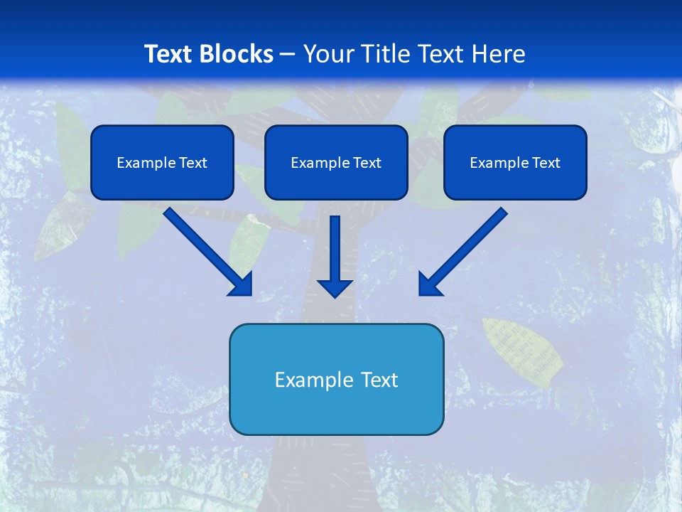 Collage Of Tree With A Single Leaf Falling. The Falling Leaf Has Some Poetry Text With The Words "Rejoicing&Quo T; And "Leaf" Visible. PowerPoint Template