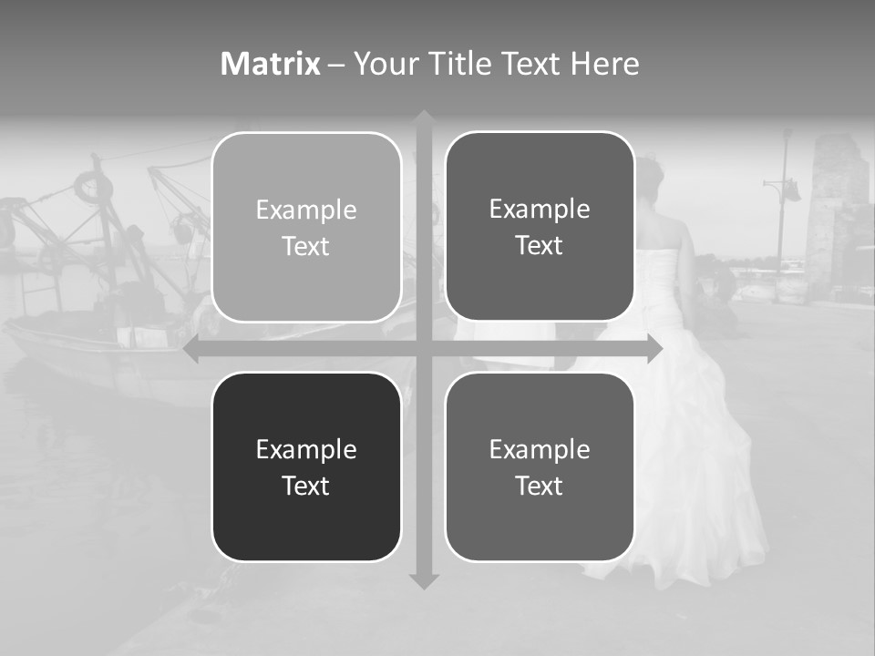 Couple Groom And The Bride In Fishing To Port PowerPoint Template