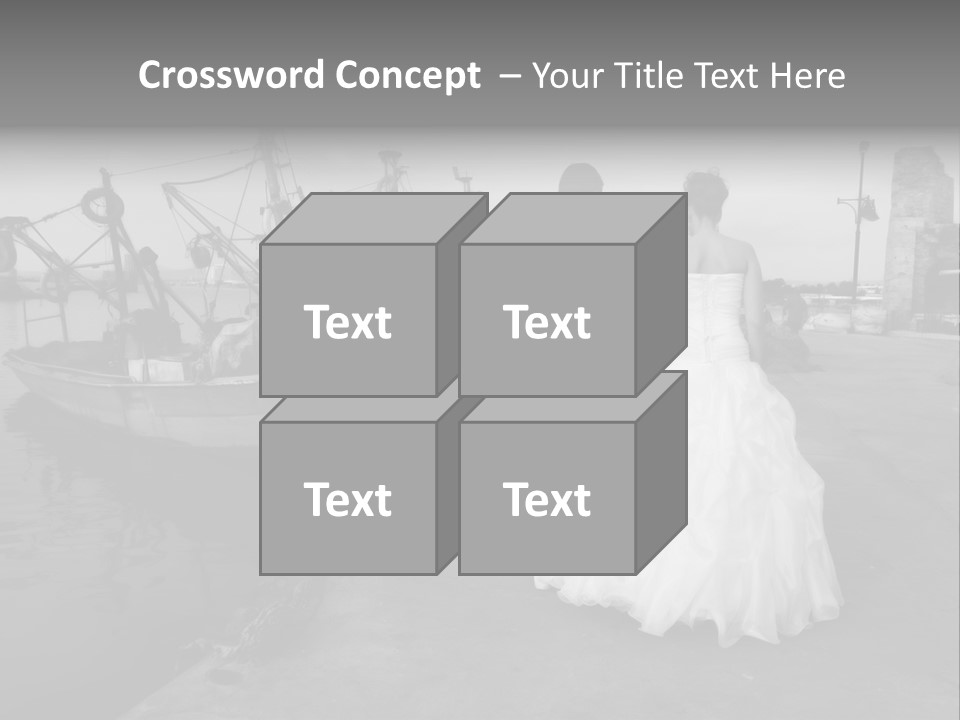 Couple Groom And The Bride In Fishing To Port PowerPoint Template