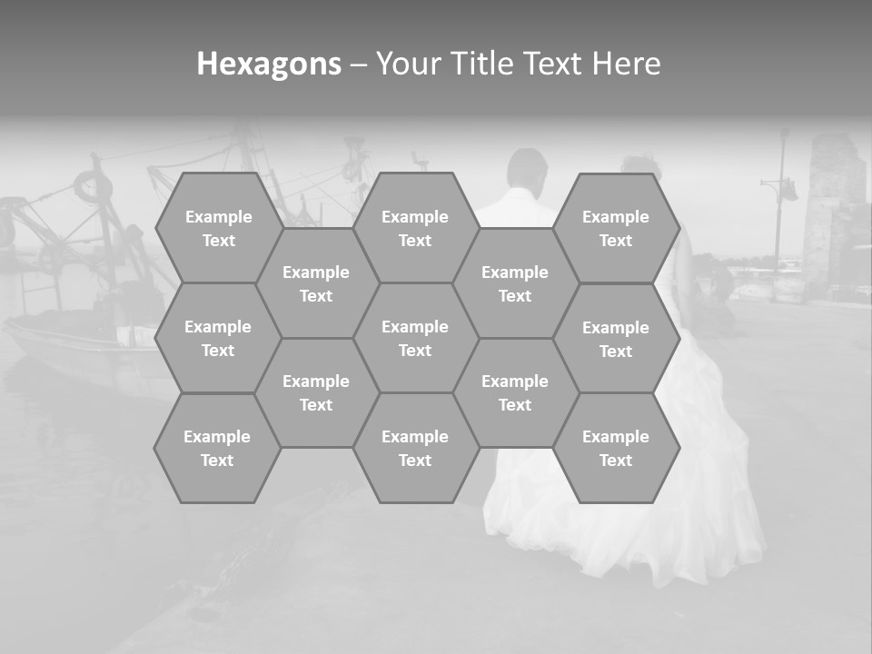 Couple Groom And The Bride In Fishing To Port PowerPoint Template